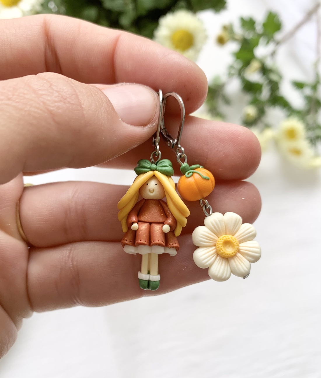 Cercei Poveste de toamna - bijuterii - cercei - cercei cu figurine - Artynos.ro