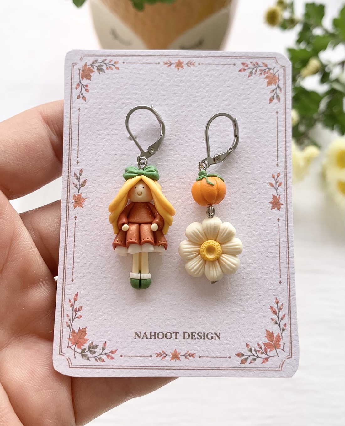 Cercei Poveste de toamna - bijuterii - cercei - cercei cu figurine - Artynos.ro