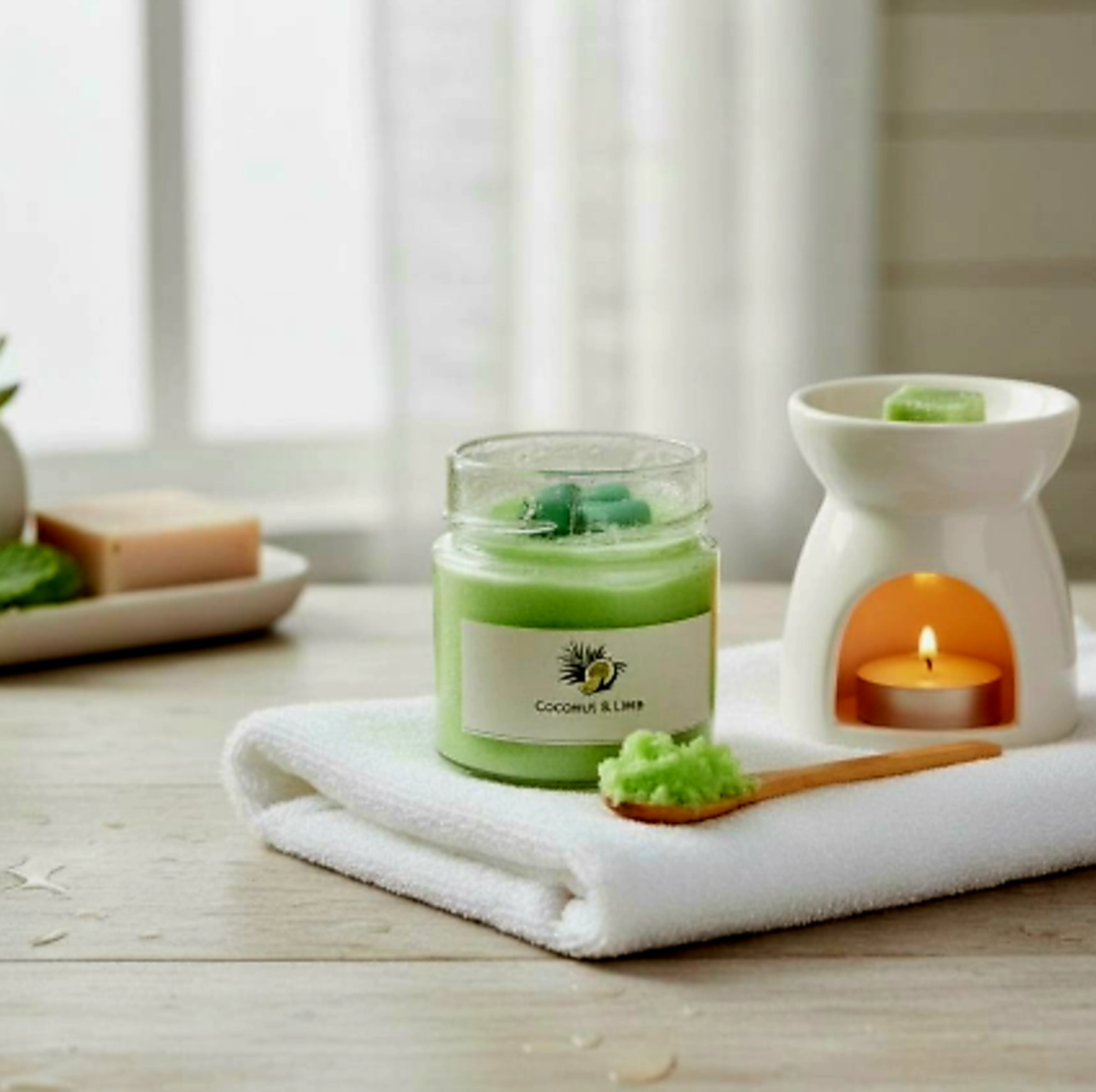 NOU! Wax Melt - Cremă Coconut Lime - casă & stil de viață - lumânări, parfumuri, arome - ceară parfumată - Artynos.ro