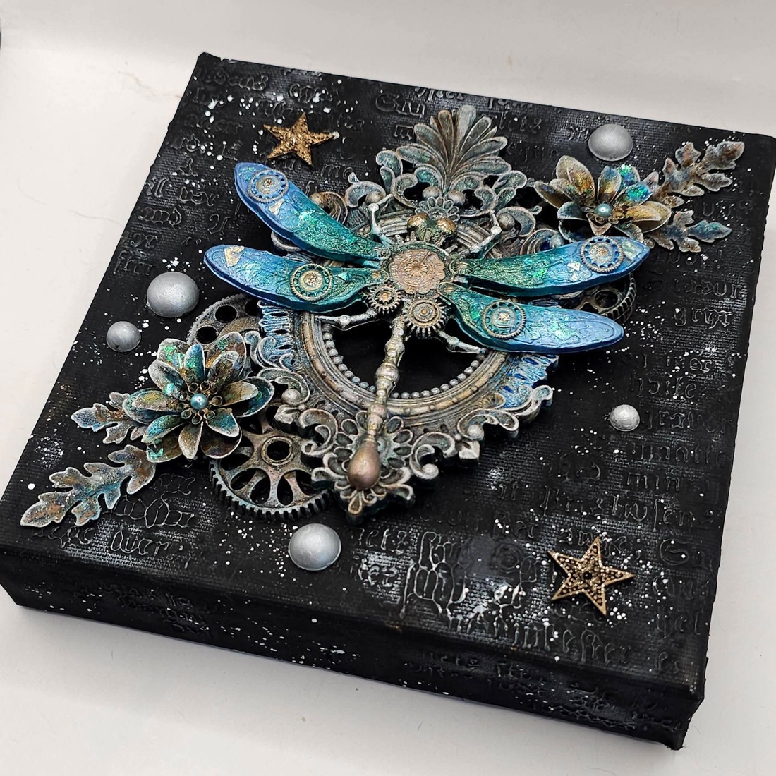 Inner Cosmos - Tablou mixed media 3D pe canvas - casă & stil de viață - decorațiuni de casă - picturi murale - tablou din mai multe piese - Artynos.ro