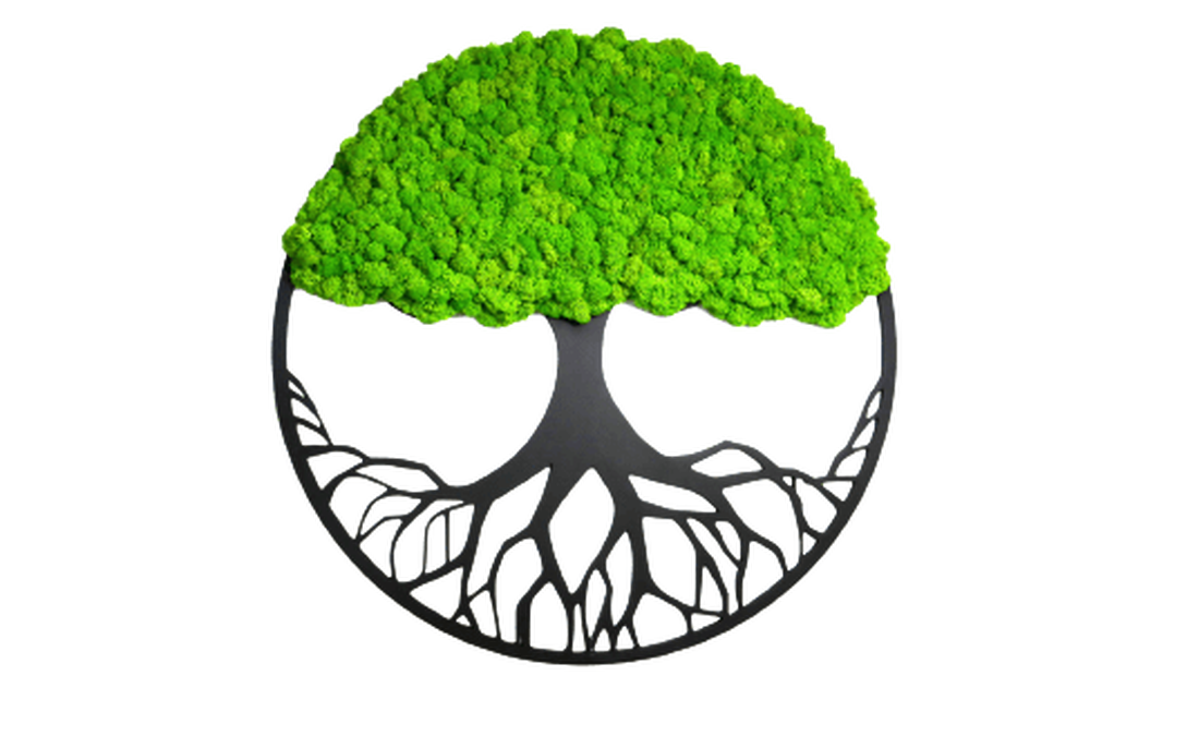 Copacul vietii din licheni 40 cm - casă & stil de viață - accesorii pentru decorat casa - decorațiuni de pereți, decorațiuni suspendate - tablou cu licheni - Artynos.ro