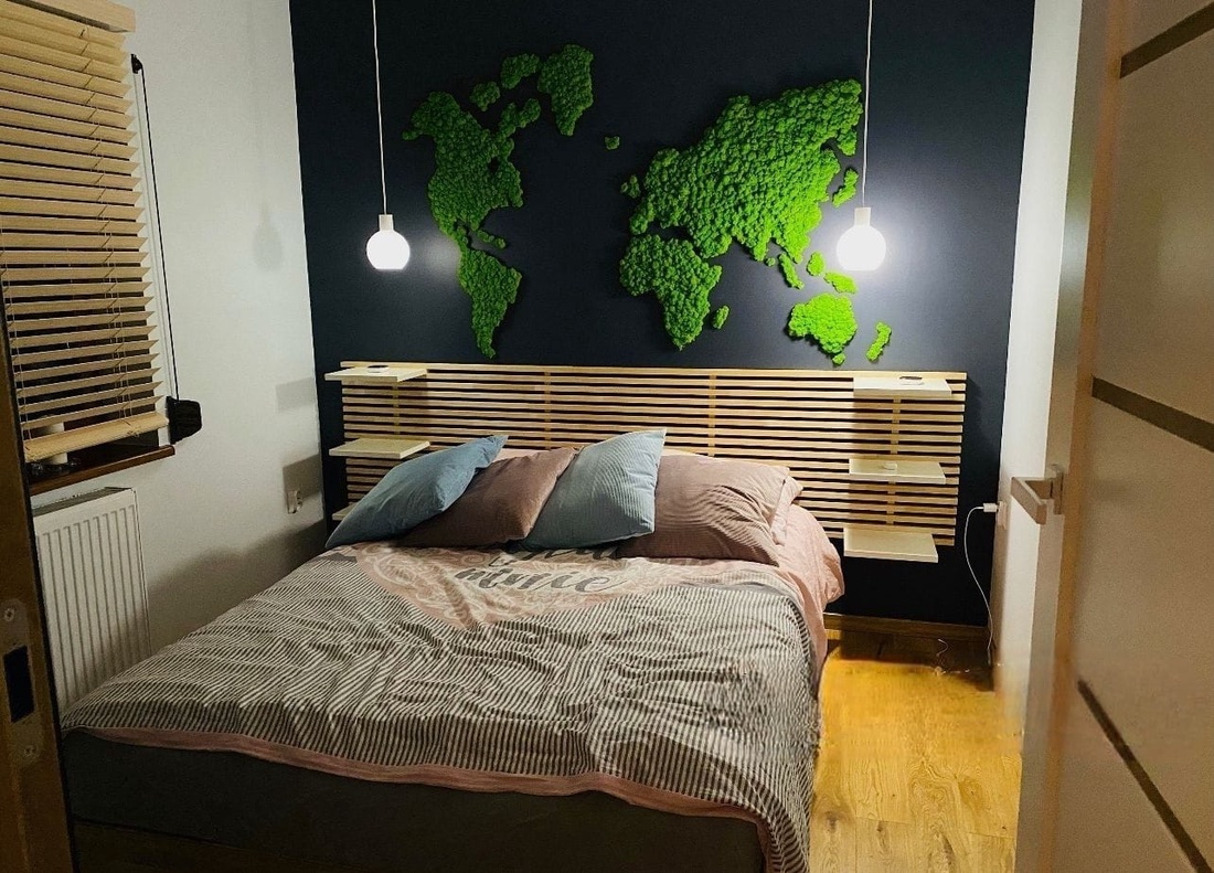 Harta lumii din licheni 9054 cm - casă & stil de viață - accesorii pentru decorat casa - decorațiuni de pereți, decorațiuni suspendate - tablou cu licheni - Artynos.ro