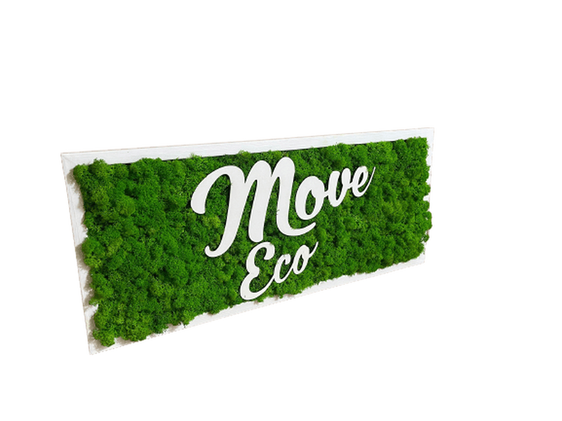 Logo din licheni 7030 cm - casă & stil de viață - accesorii pentru decorat casa - decorațiuni de pereți, decorațiuni suspendate - tablou cu licheni - Artynos.ro