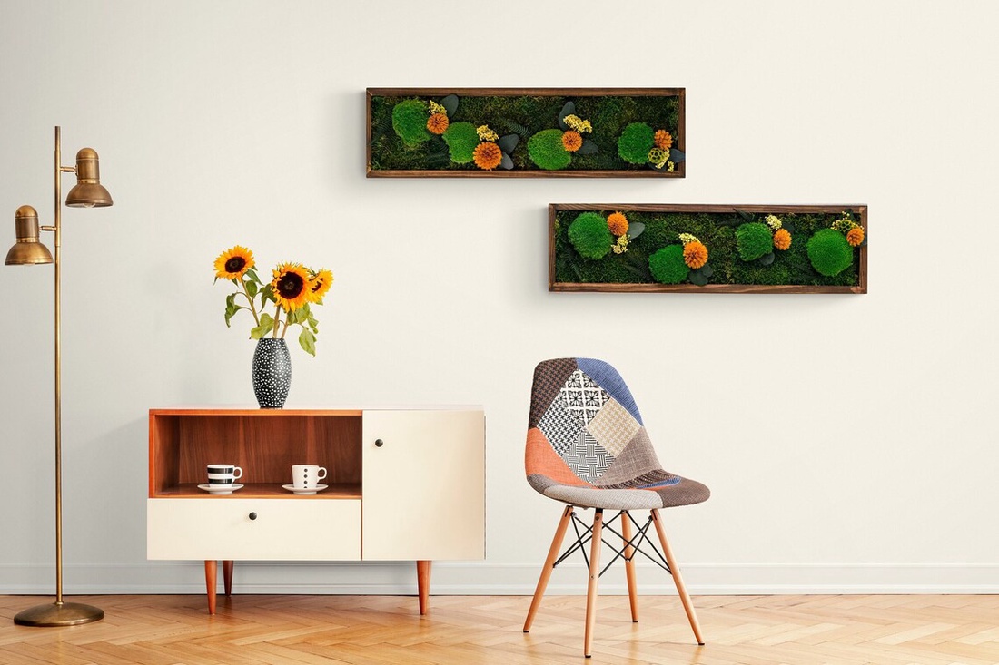 Tablou din licheni 10020 - casă & stil de viață - accesorii pentru decorat casa - decorațiuni de pereți, decorațiuni suspendate - tablou cu licheni - Artynos.ro