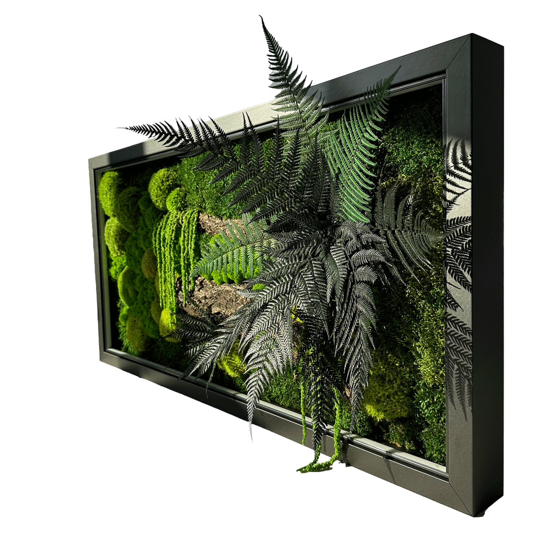 Tablou cu licheni stabilizati si led 8040 cm - casă & stil de viață - accesorii pentru decorat casa - decorațiuni de pereți, decorațiuni suspendate - tablou cu licheni - Artynos.ro