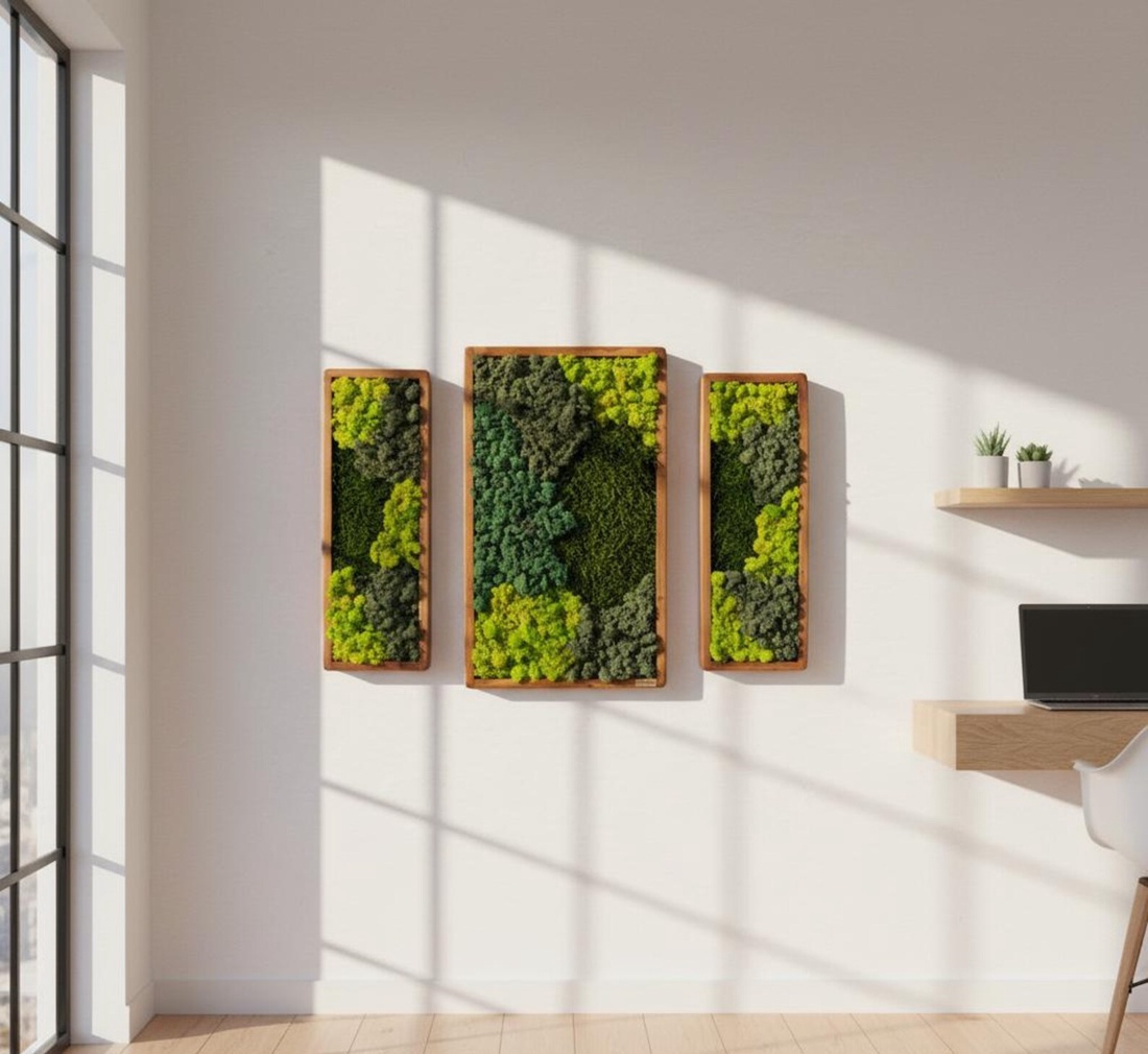 Set tablouri cu licheni stabilizati - casă & stil de viață - decorațiuni de casă - decorațiuni de pereți - tablou cu licheni - Artynos.ro