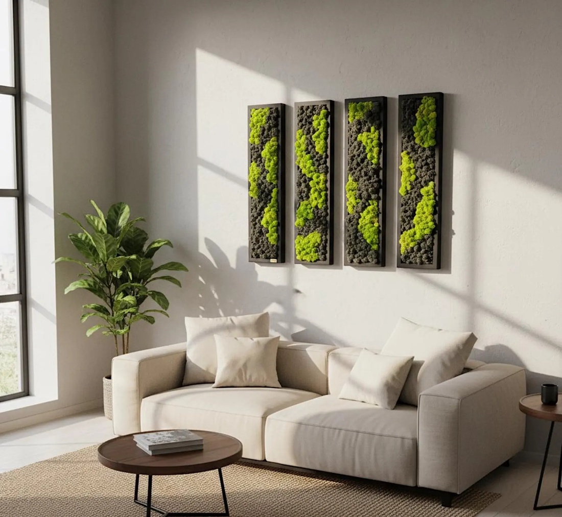 Tablou cu licheni stabilizati 50�20 cm - casă & stil de viață - decorațiuni de casă - decorațiuni de pereți - tablou cu licheni - Artynos.ro