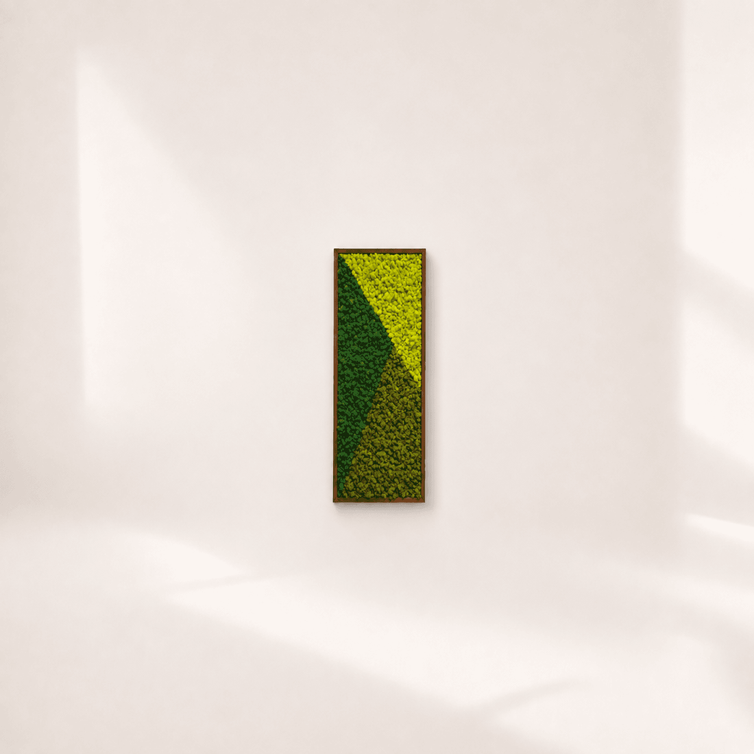 Tablou cu licheni stabilizați Natura, 100 � 50 cm � design geometric în nuanțe de verde - casă & stil de viață - decorațiuni de casă - decorațiuni de pereți - tablou cu licheni - Artynos.ro