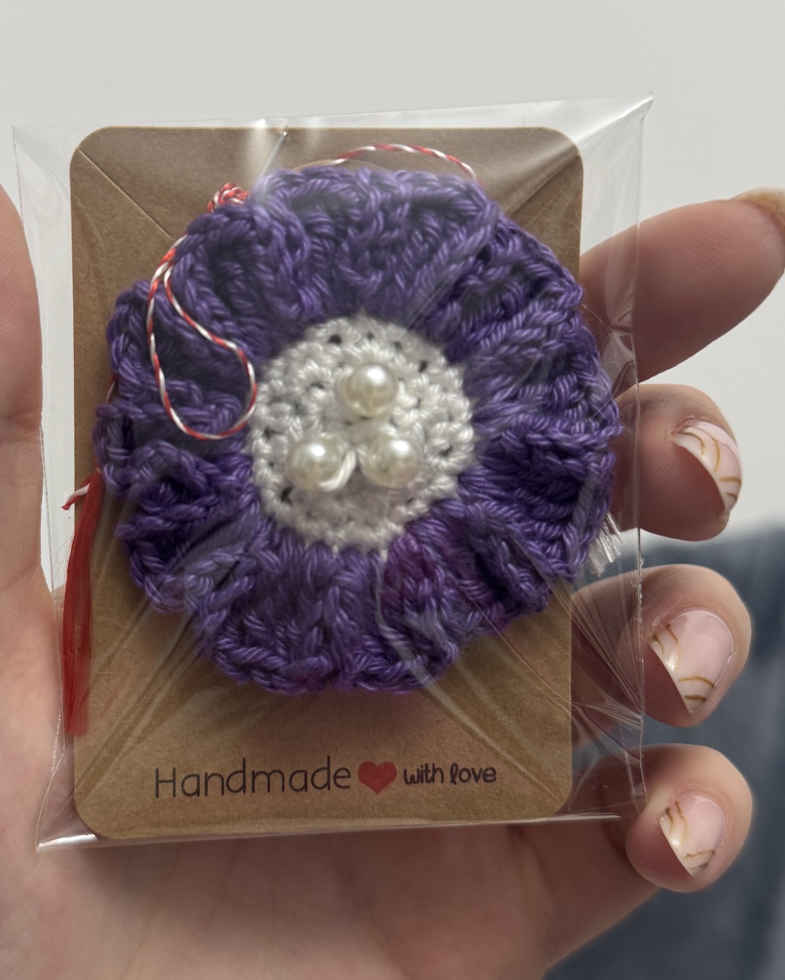 Floare mărțișor broșă  - bijuterii - mărțișor - Artynos.ro