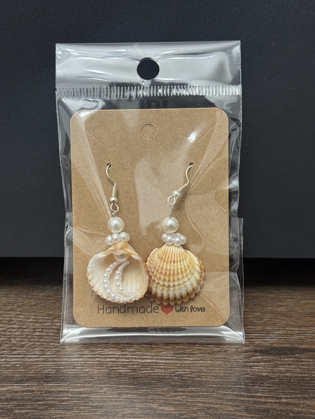 Cercei Scoică  - bijuterii - cercei - cercei din mărgele - Artynos.ro