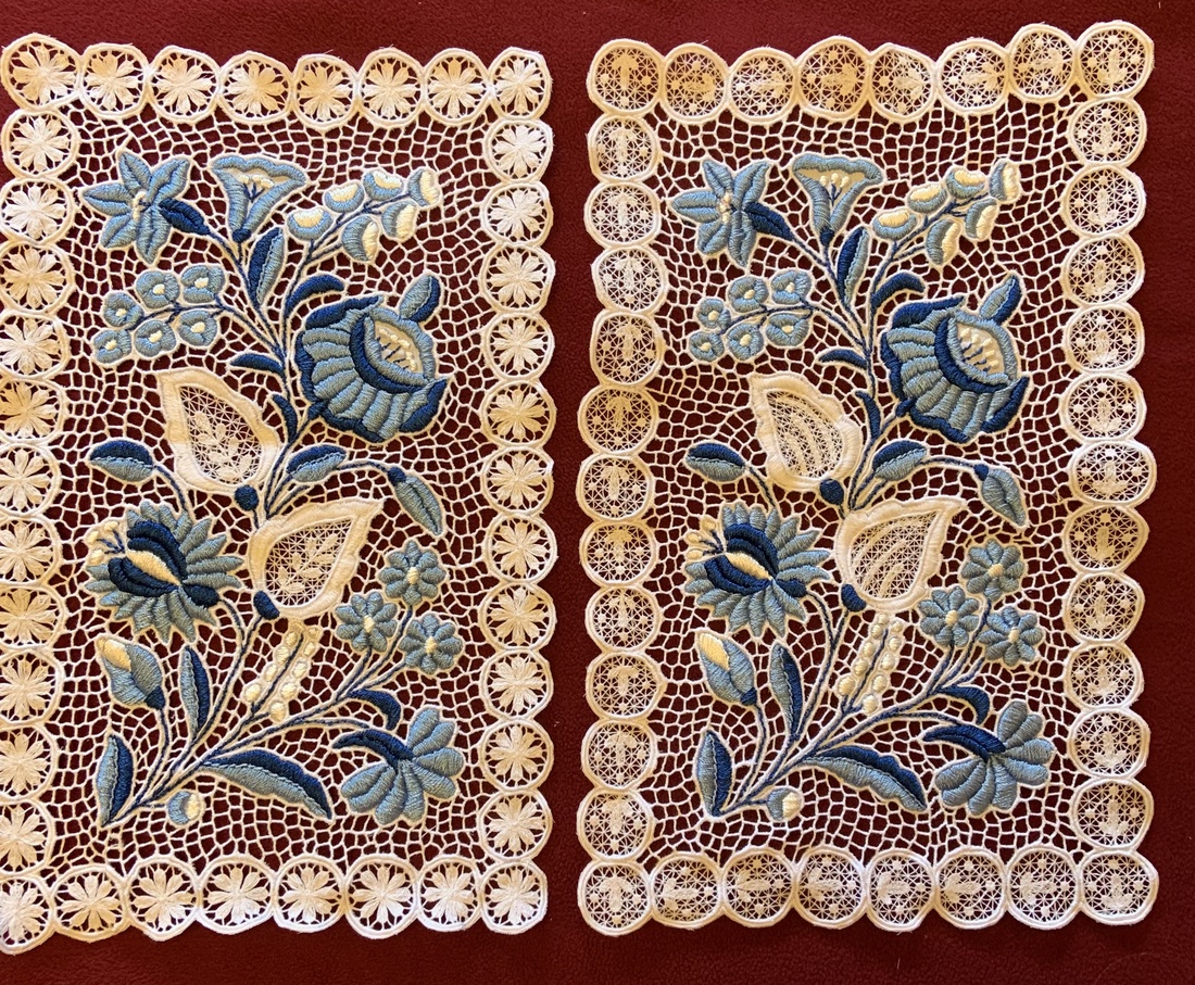 Șervet mic cu broderie riseliu în stil Kalocsa - accessorii și unelte - obiecte de decorare - textil de decorare - Artynos.ro