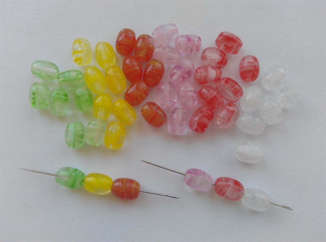 Mărgele din sticlă cehă - 7x5mm - 80 buc / pachet - mixte - - Artynos.ro Mărgele din sticlă cehă - 7x5mm - 80 buc / pachet - mixte - - Artynos.ro