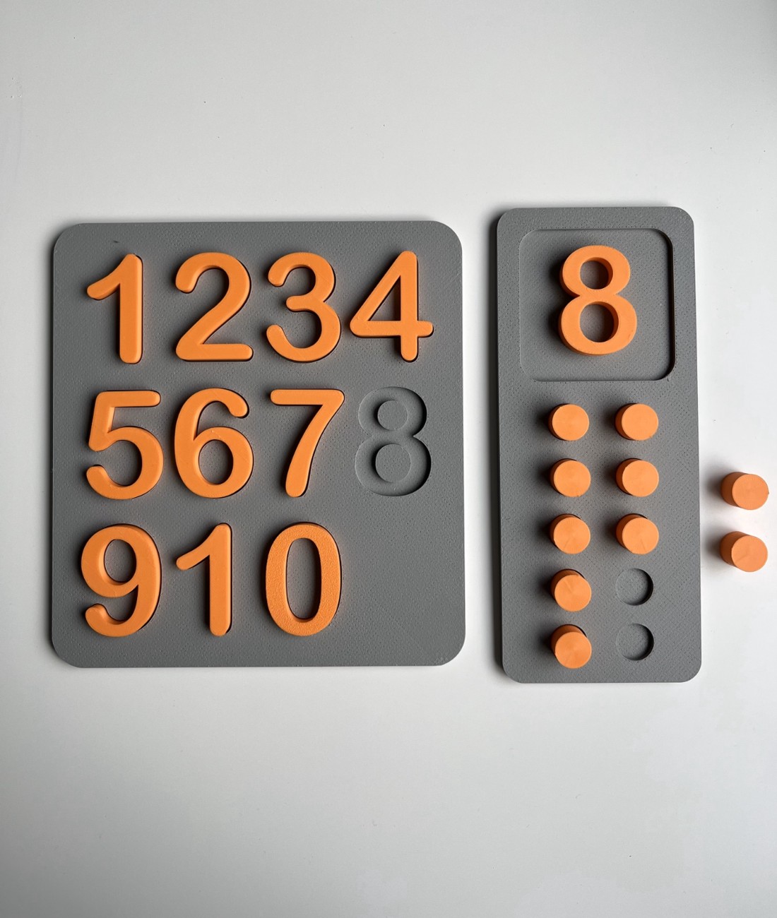  Puzzle cu numere și tavă de numărat Montessori pentru copii mici � Joc educativ imprimat 3D - jucării și echipamente pentru copii - jocuri de gândire - curcubeu montessori, jocuri waldorf - Artynos.ro