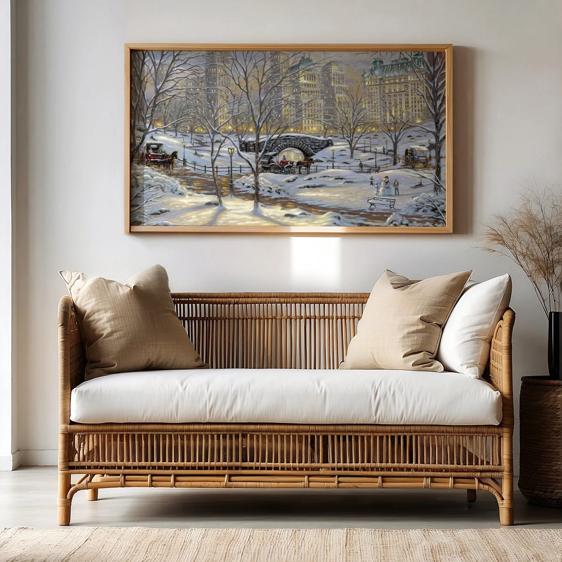 Pictură de iarnă, decorațiuni de Crăciun, Samsung The Frame TV imagine, digital - - Artynos.ro Pictură de iarnă, decorațiuni de Crăciun, Samsung The Frame TV imagine, digital - - Artynos.ro