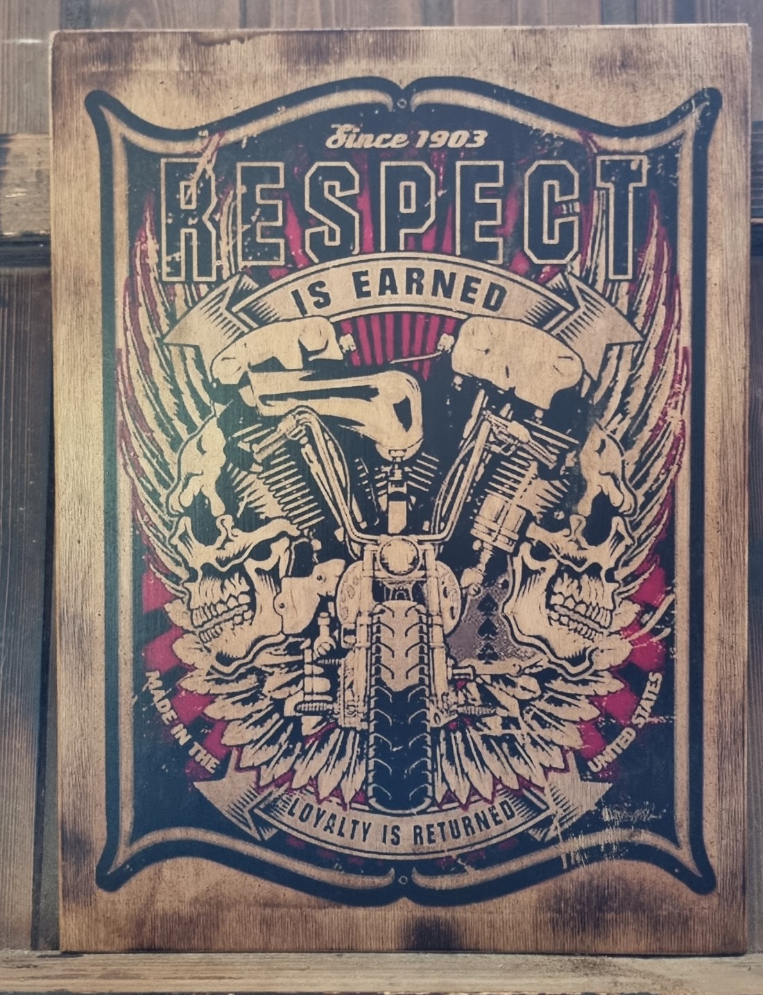 Harley Davidson imagine din lemn - casă & stil de viață - accesorii pentru decorat casa - picturi murale - artă de perete din lemn - Artynos.ro