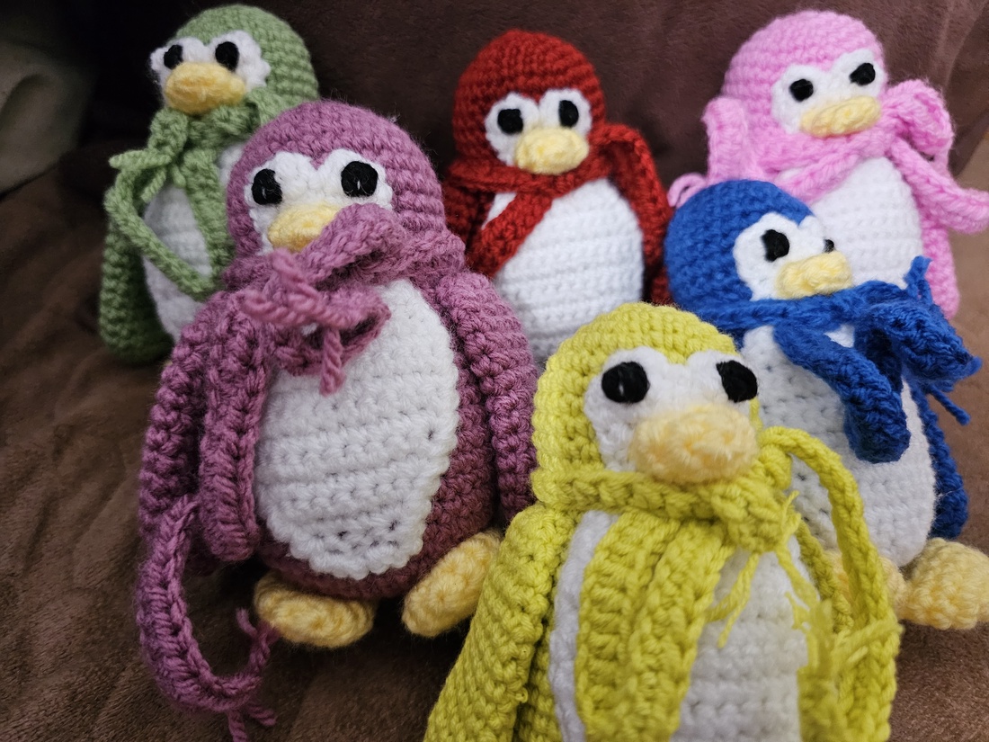 Pinguini croșetați - jucării și echipamente pentru copii - plușuri - figurine de pluș - Artynos.ro