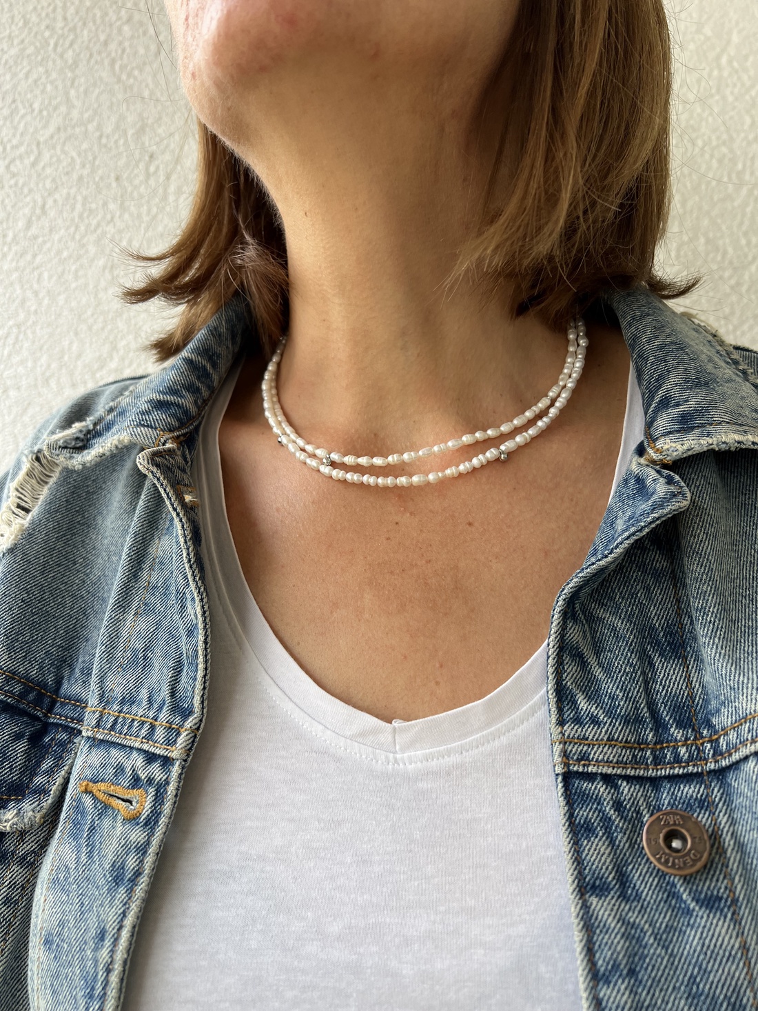 Colier din perle naturale lung 86 cm - bijuterii - coliere - coliere de perle - Artynos.ro