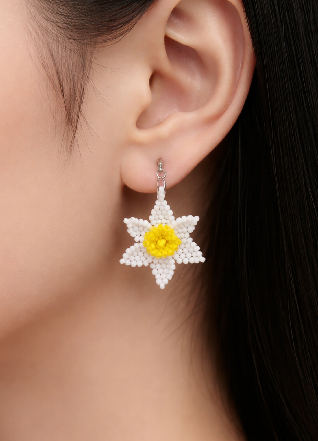 Cercei Narcisa - bijuterii - cercei - cercei din mărgele - Artynos.ro