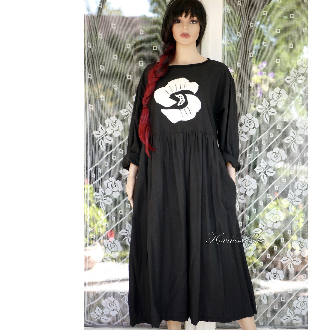 DORA - rochie pentru păpuși cu aplicații - îmbrăcăminte și modă - haine damă - haine maternitate - Artynos.ro