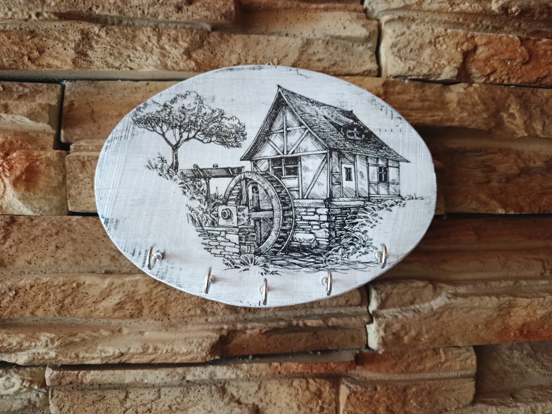 Old moara de apă.Vintage stil din lemn de perete keyring - - Artynos.ro Old moara de apă.Vintage stil din lemn de perete keyring - - Artynos.ro