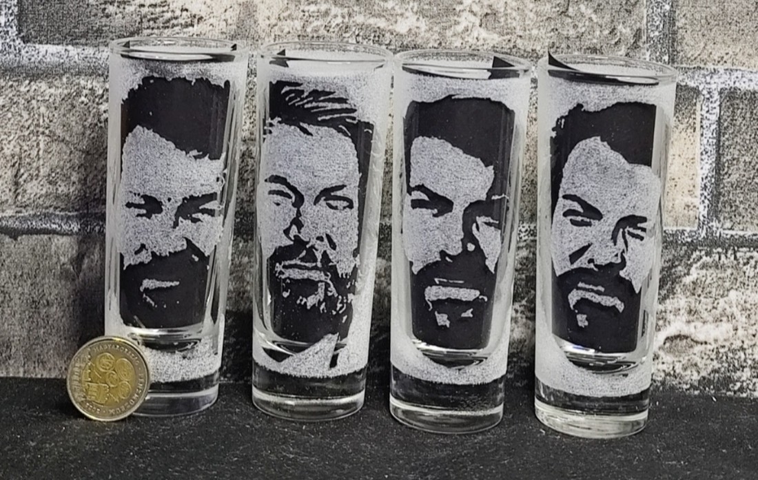 Bud Spencer 4/1 Pahar de sticlă gravat manual  -  - Artynos.ro