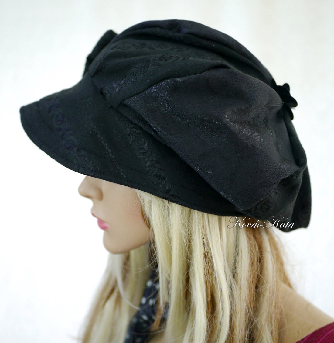 LOLI-SAPI - pălărie veche din brocart, pălărie din mătase - îmbrăcăminte și modă - eșarfe, pălării, fularuri - căciulă - Artynos.ro