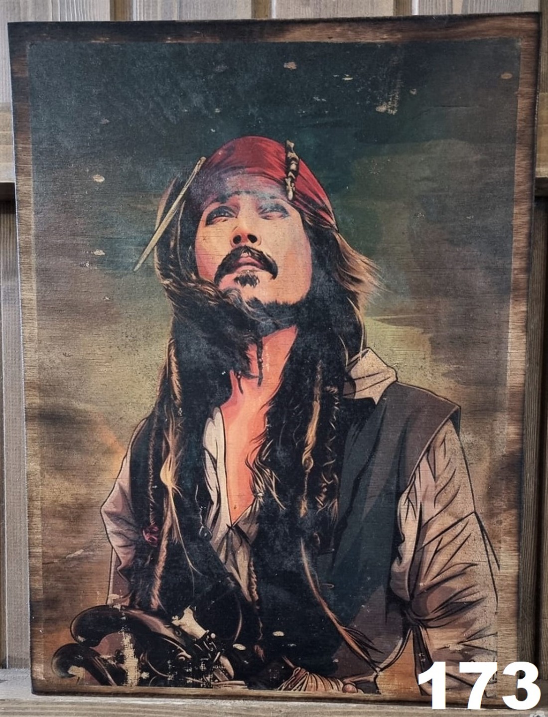 Jack Sparrow imagine din lemn - casă & stil de viață - accesorii pentru decorat casa - picturi murale - artă de perete din lemn - Artynos.ro