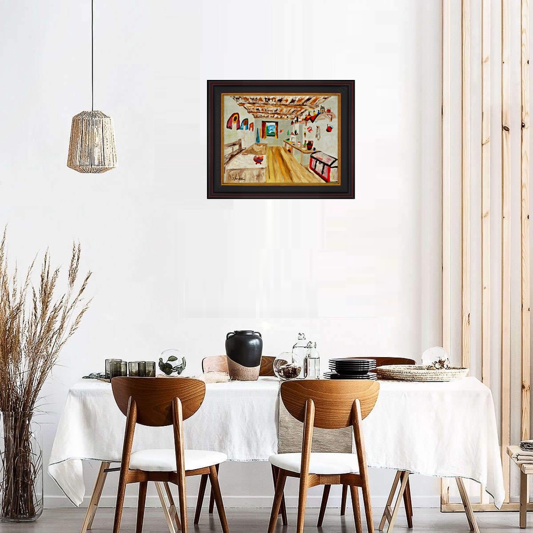 Bucătărie țăranească ,pictura cu certificat - arte vizuale și accesorii  - picturi - pictură în ulei - Artynos.ro