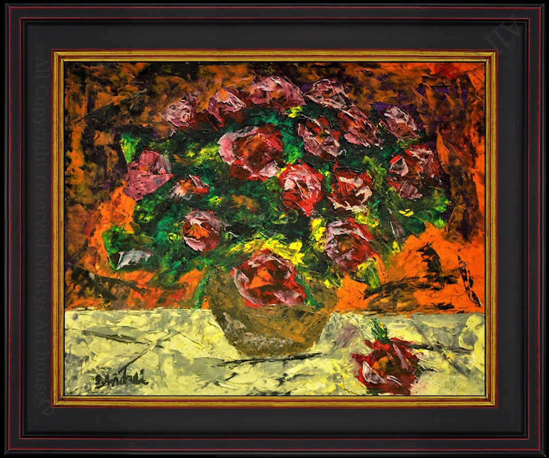 Trandafiri-O pictură cu certificat-(Unicat). - arte vizuale și accesorii - picturi - pictură în ulei - Artynos.ro Trandafiri-O pictură cu certificat-(Unicat). - arte vizuale și accesorii - picturi - pictură în ulei - Artynos.ro