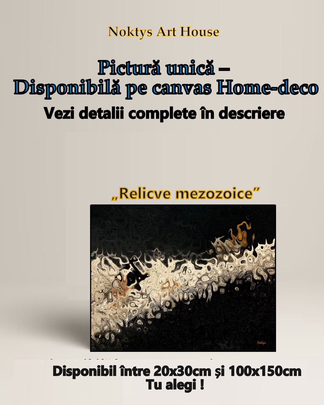 Relicve mezozoice - Tablou-în ediție deschisă - arte vizuale și accesorii - picturi - pictură în ulei - Artynos.ro Relicve mezozoice - Tablou-în ediție deschisă - arte vizuale și accesorii - picturi - pictură în ulei - Artynos.ro