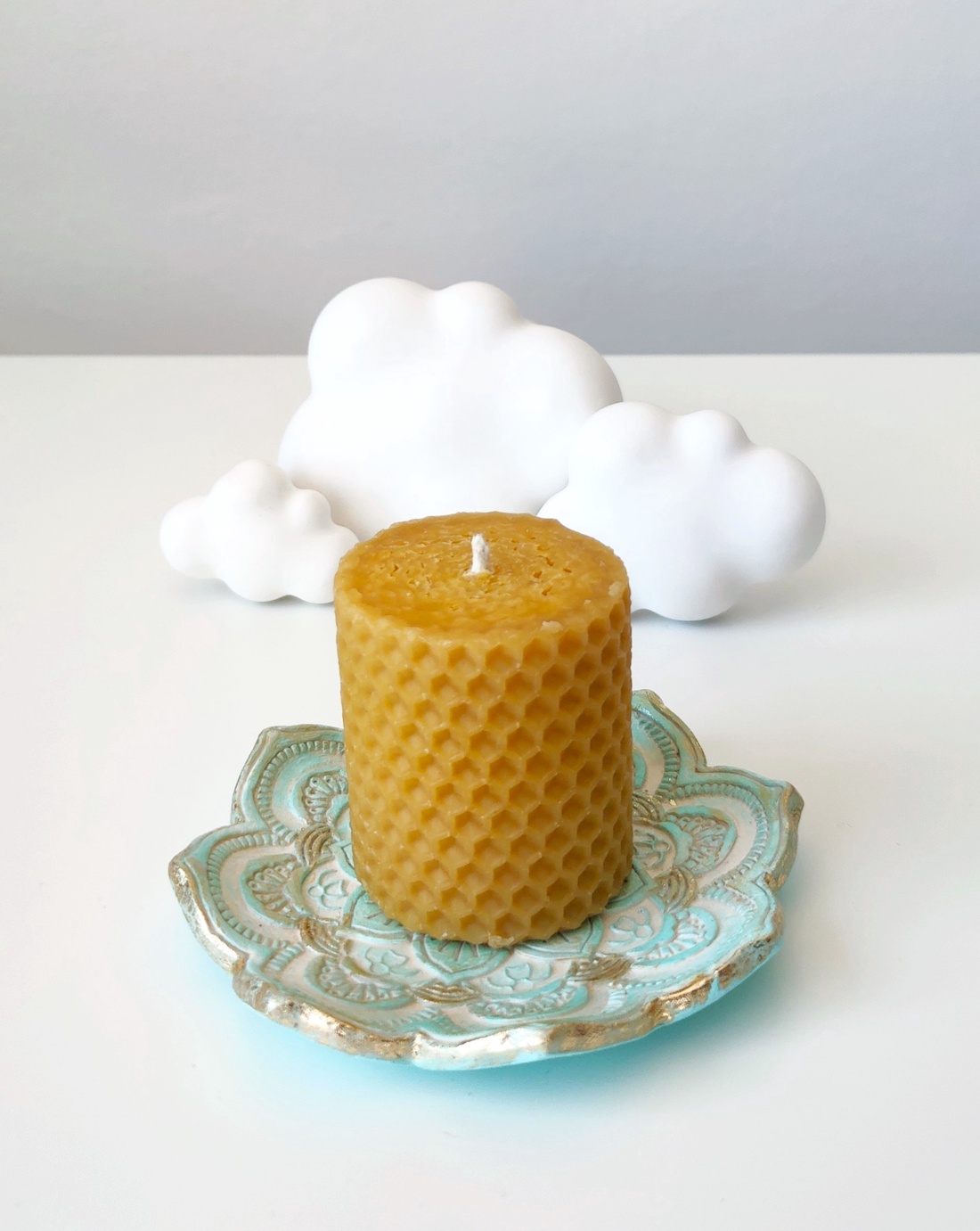 Farfurie decortivă Mandala turcoaz - bijuterii - suporturi și cutii de bijuterii - stand bijuterii - Artynos.ro