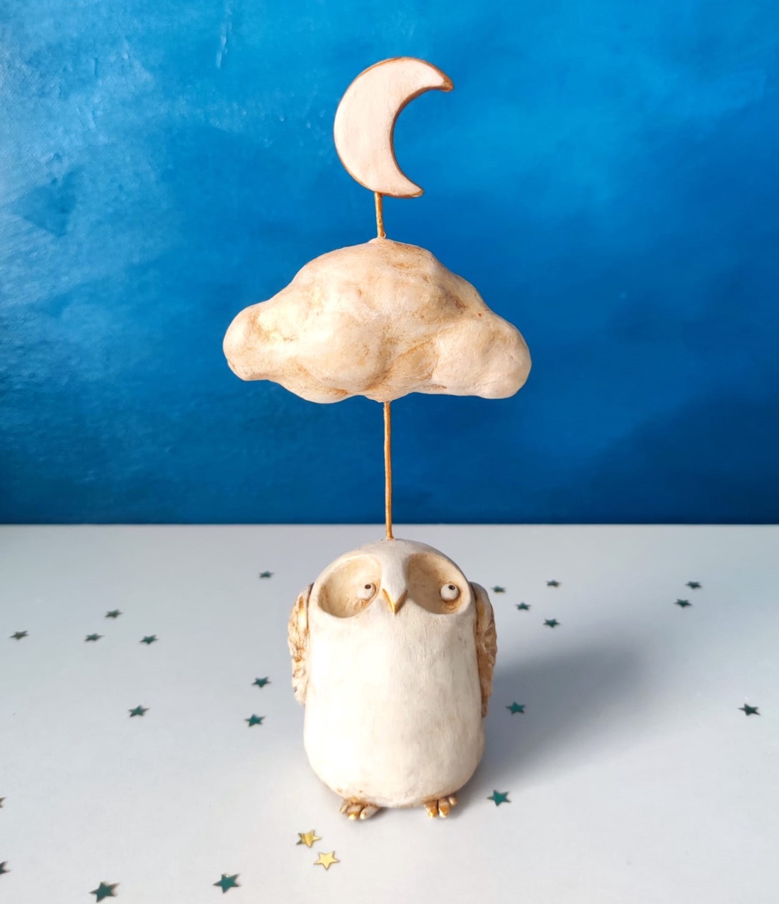 Figurină decorativă Bufniță Aurie  - casă & stil de viață - decorațiuni de casă - decorațiuni de masă și rafturi - decorațiuni de masă - Artynos.ro