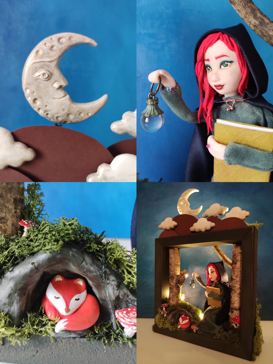 Dioramă miniatură - Padurea fermecată - casă & stil de viață - lămpi și corpuri de iluminat - tablouri cu leduri - Artynos.ro