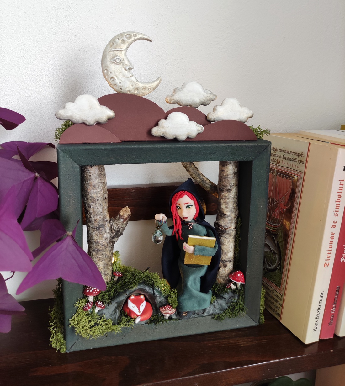 Dioramă miniatură - Padurea fermecată - casă & stil de viață - lămpi și corpuri de iluminat - tablouri cu leduri - Artynos.ro