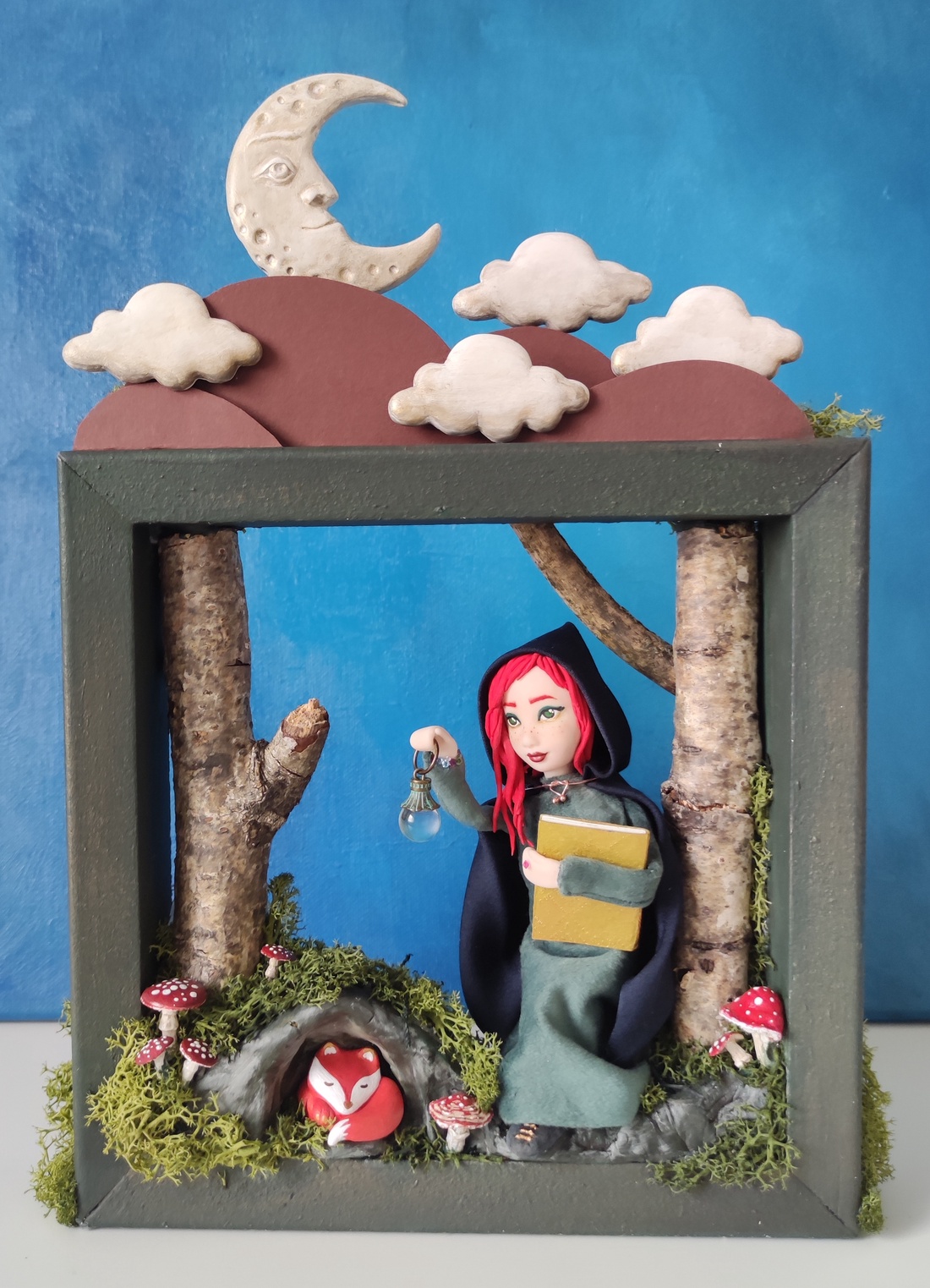 Dioramă miniatură - Padurea fermecată - casă & stil de viață - lămpi și corpuri de iluminat - tablouri cu leduri - Artynos.ro