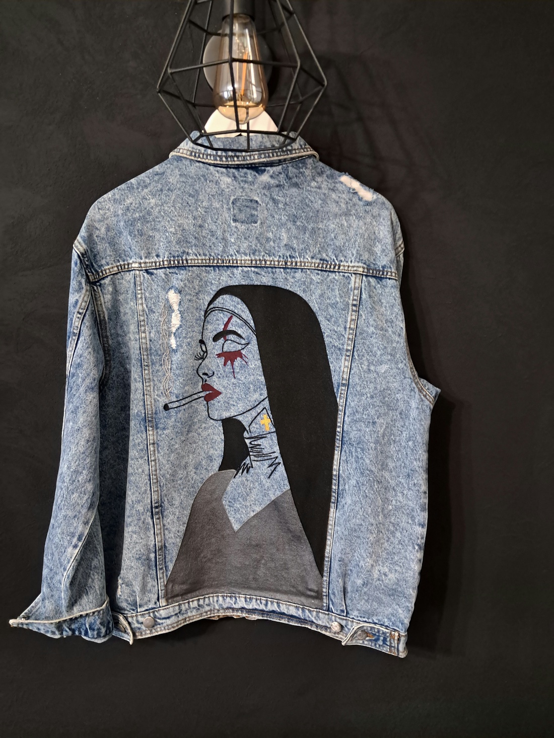 Geaca The Nun unicat - îmbrăcăminte și modă - haine bărbați - geacă bărbați - Artynos.ro