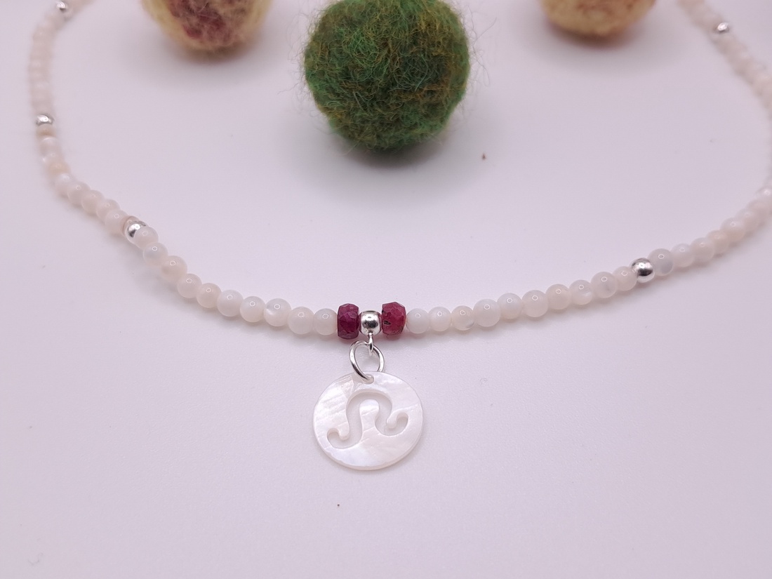 Choker zodiac rubin - bijuterii - coliere - chockere - Artynos.ro