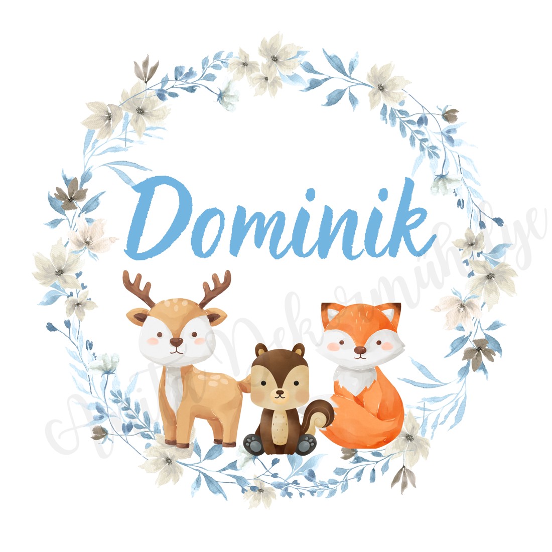 Decal de perete Boyname cu animale de pădure set de 3 - - Artynos.ro Decal de perete Boyname cu animale de pădure set de 3 - - Artynos.ro