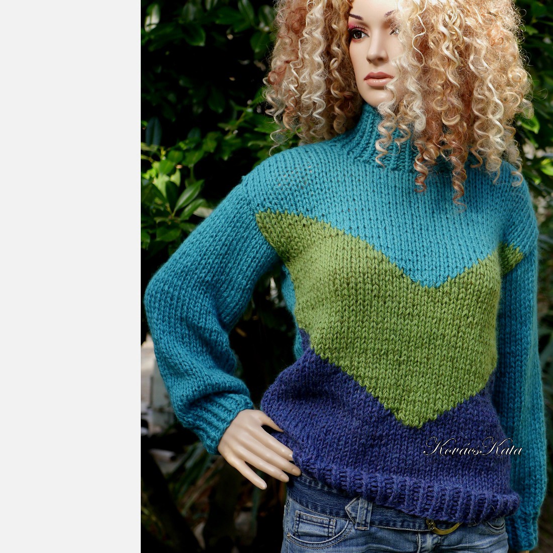 BERILL MERINO - pulover extravagant, gros, tricotat manual din lână fină - îmbrăcăminte și modă - haine damă - hanorace, cardigane - Artynos.ro