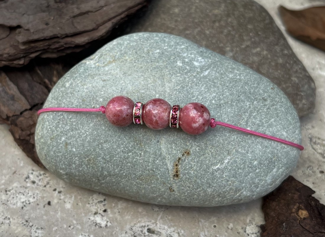 Brățară Rhodochrosite cu împletitură -  - Artynos.ro