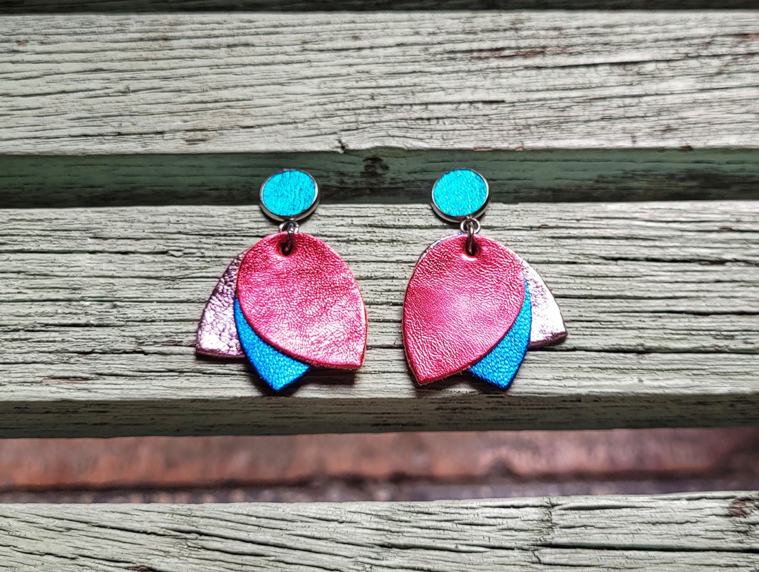 Vibrant leaves 3 - cercei cu accesorii din oțel inoxidabil - - Artynos.ro Vibrant leaves 3 - cercei cu accesorii din oțel inoxidabil - - Artynos.ro