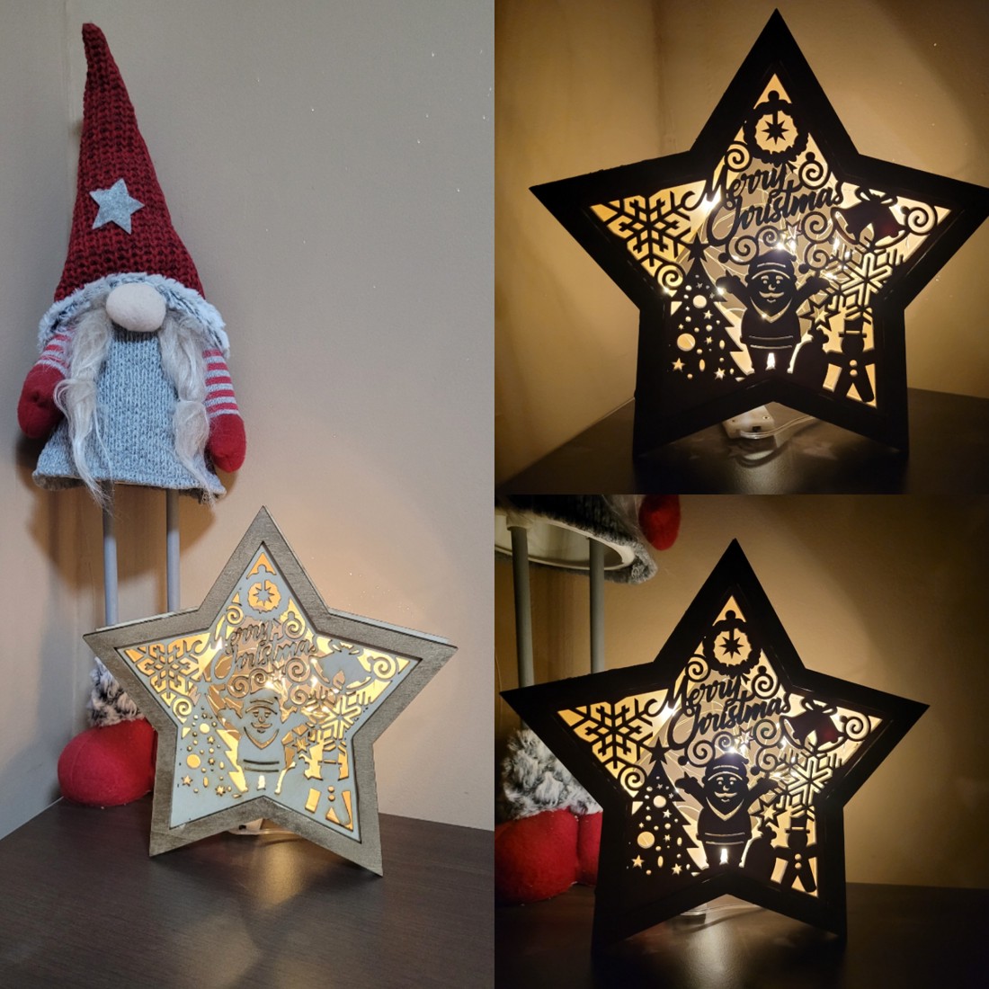 Ornament led în formă de stea - crăciun - decorațiuni de crăciun de casă - luminițe de crăciun - Artynos.ro