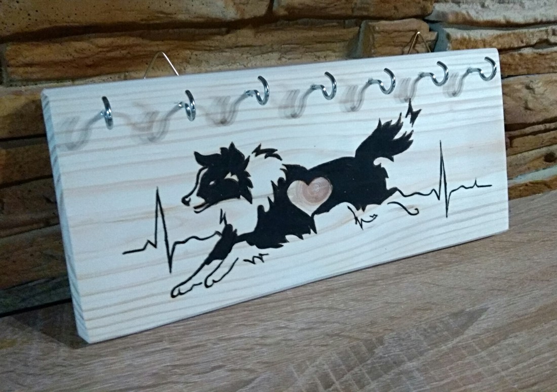 Collie de frontieră handcrafted breloc de perete - - Artynos.ro Collie de frontieră handcrafted breloc de perete - - Artynos.ro