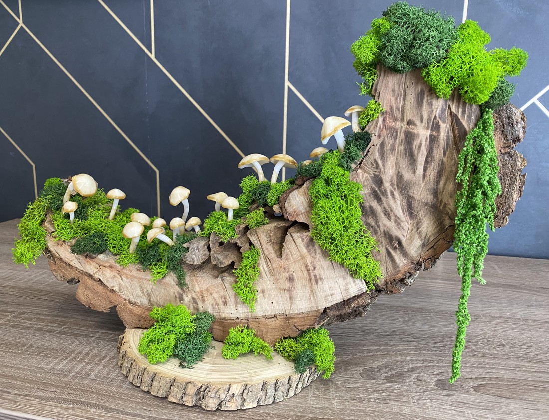 Decor inspirat de natura pădurii de zâne, lumină de dispoziție cu ciuperci strălucitoare - lampă cu ciuperci -  - Artynos.ro
