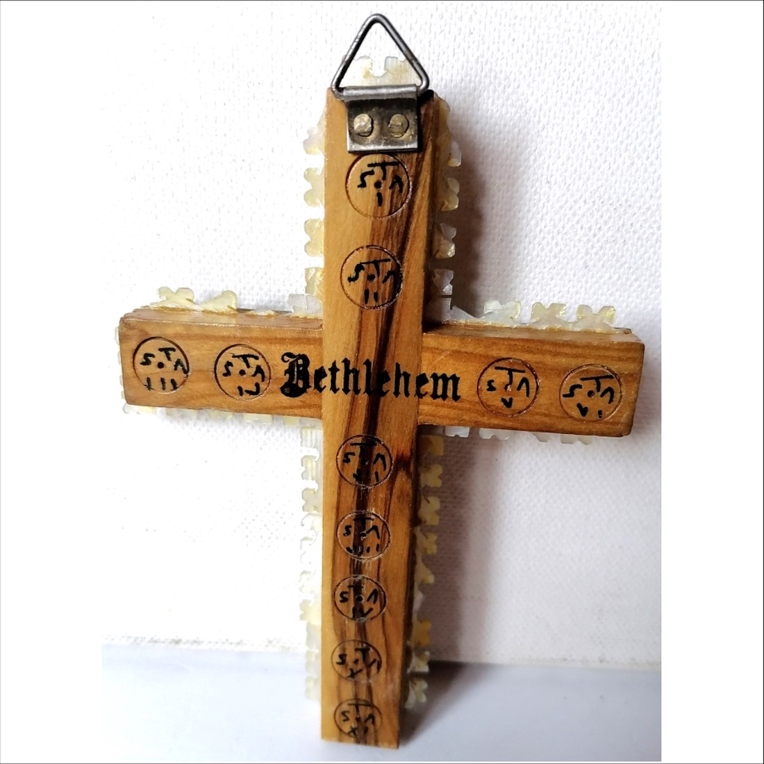Frumoasă cruce cu incrustări din scoici, crucifixul lui Iisus - casă & stil de viață - accesorii religioase - cruce - Artynos.ro