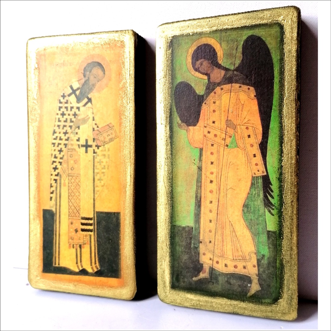 Două icoane frumoase reprezentând sfinți - casă & stil de viață - accesorii religioase - cruce - Artynos.ro