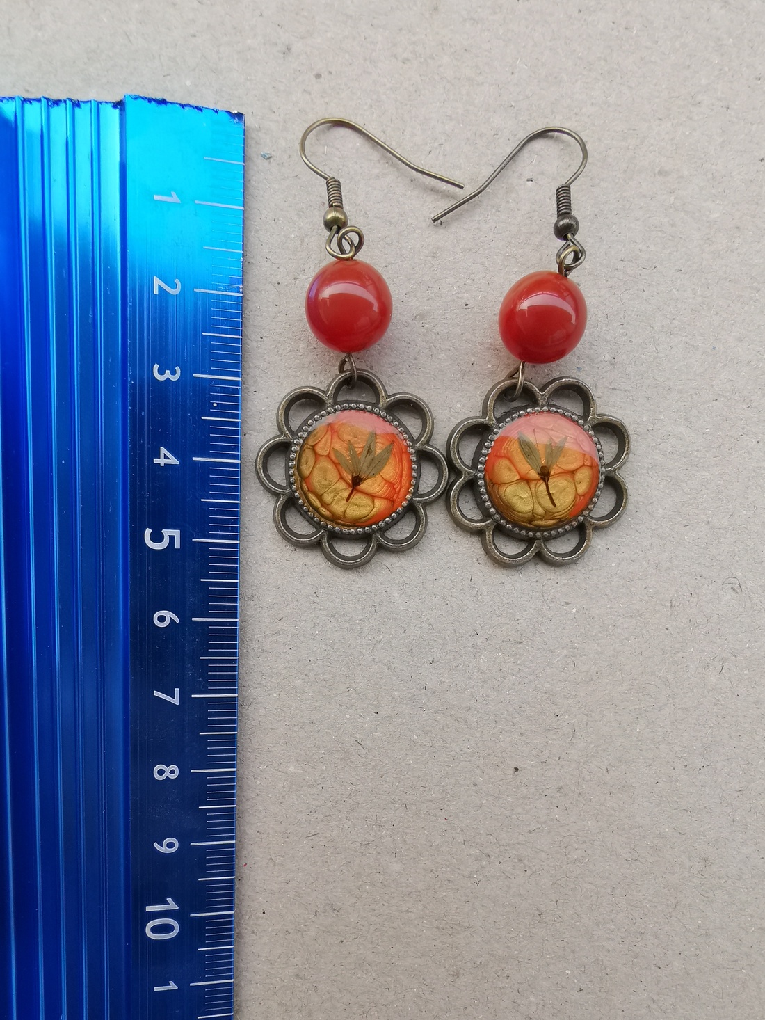 Cercei carneol - bijuterii - cercei - Artynos.ro