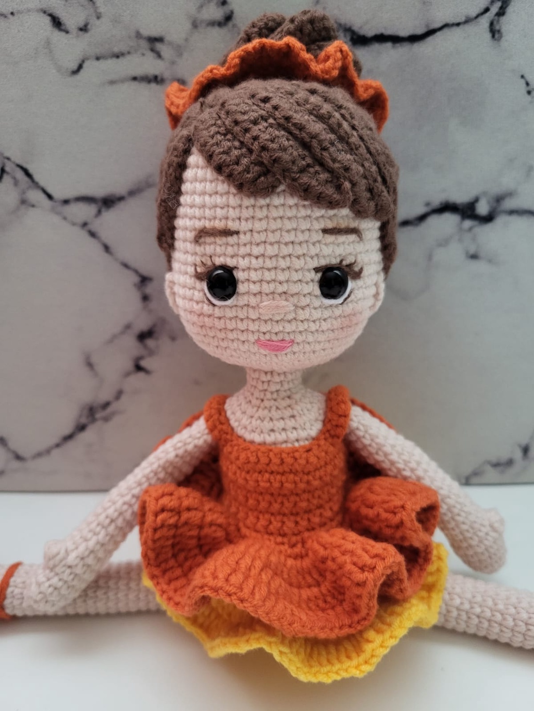 Păpușă balerină croșetată handmade cu haine și accesorii detașabile - jucării și echipamente pentru copii - plușuri - păpușă croșetată, păpușă de pluș - Artynos.ro