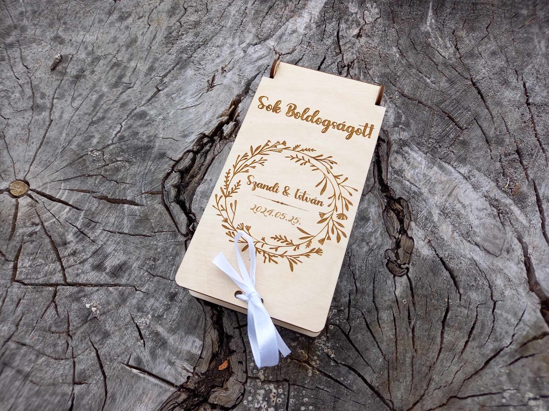 Transfer de bani/Transfer de bilete de loterie Cutie unică - accesorii nuntă - amintiri și cadouri de nuntă - cadou nuntă - cutie de bani - Artynos.ro