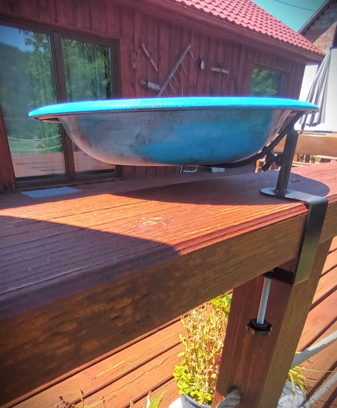 REKREDENC - hrănitor pentru păsări din mozaic realizat manual - poate fi montat pe balustradă (42) - casă & stil de viață - accesorii de grădină - hrănitoare pentru păsări - Artynos.ro